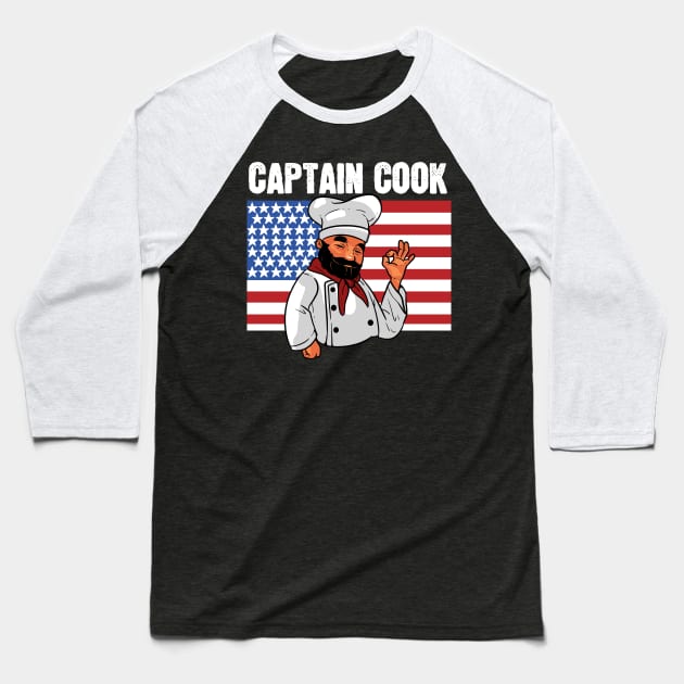 Captain Cook Baseball T-Shirt by RocketUpload